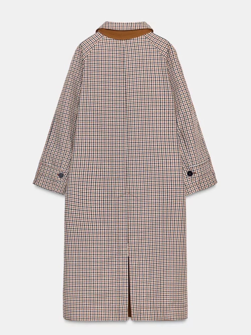 Zara Reversible Long Caramel Trench Coat - Picture 10 of 16